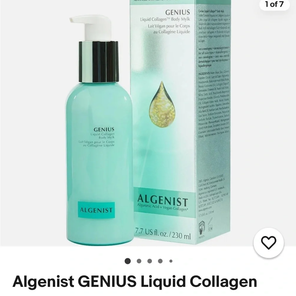 NEW Algenist Genius Liquid Collagen Body Mylk 7.7 oz – Vegan Collagen – Read